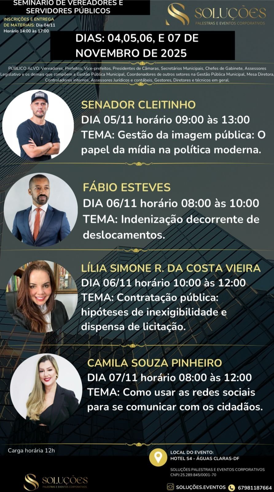 Arte do curso Seminário de Vereadores e Servidores Públicos