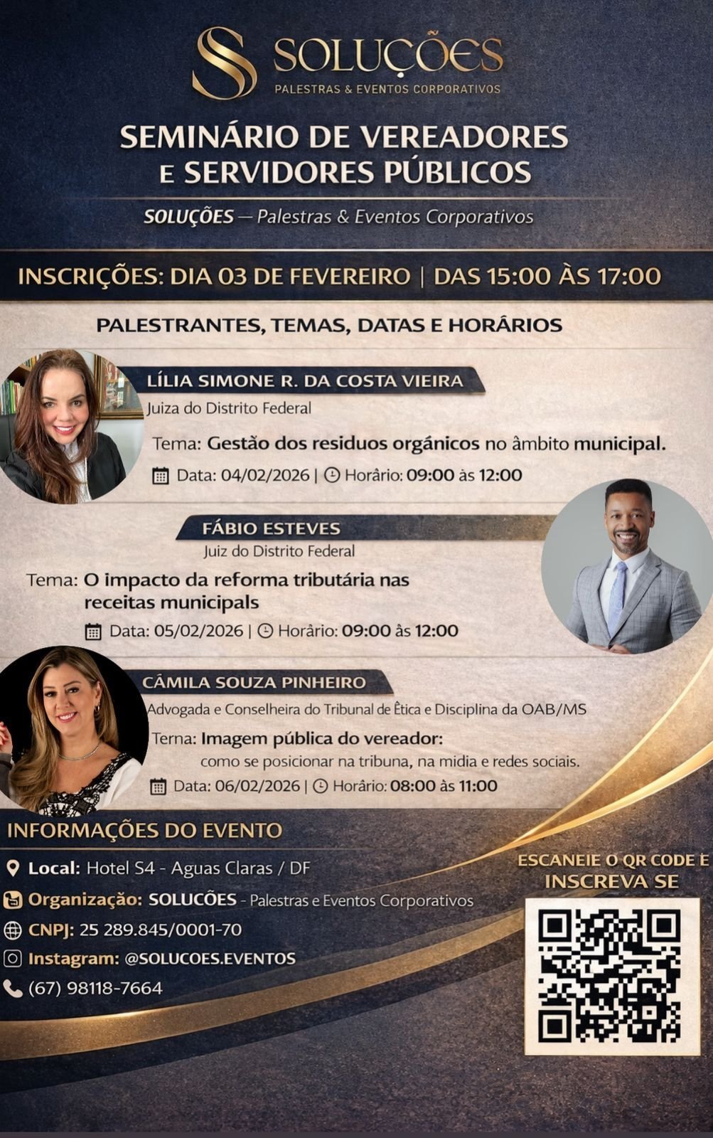 Arte do curso Seminário de Vereadores e Servidores Públicos